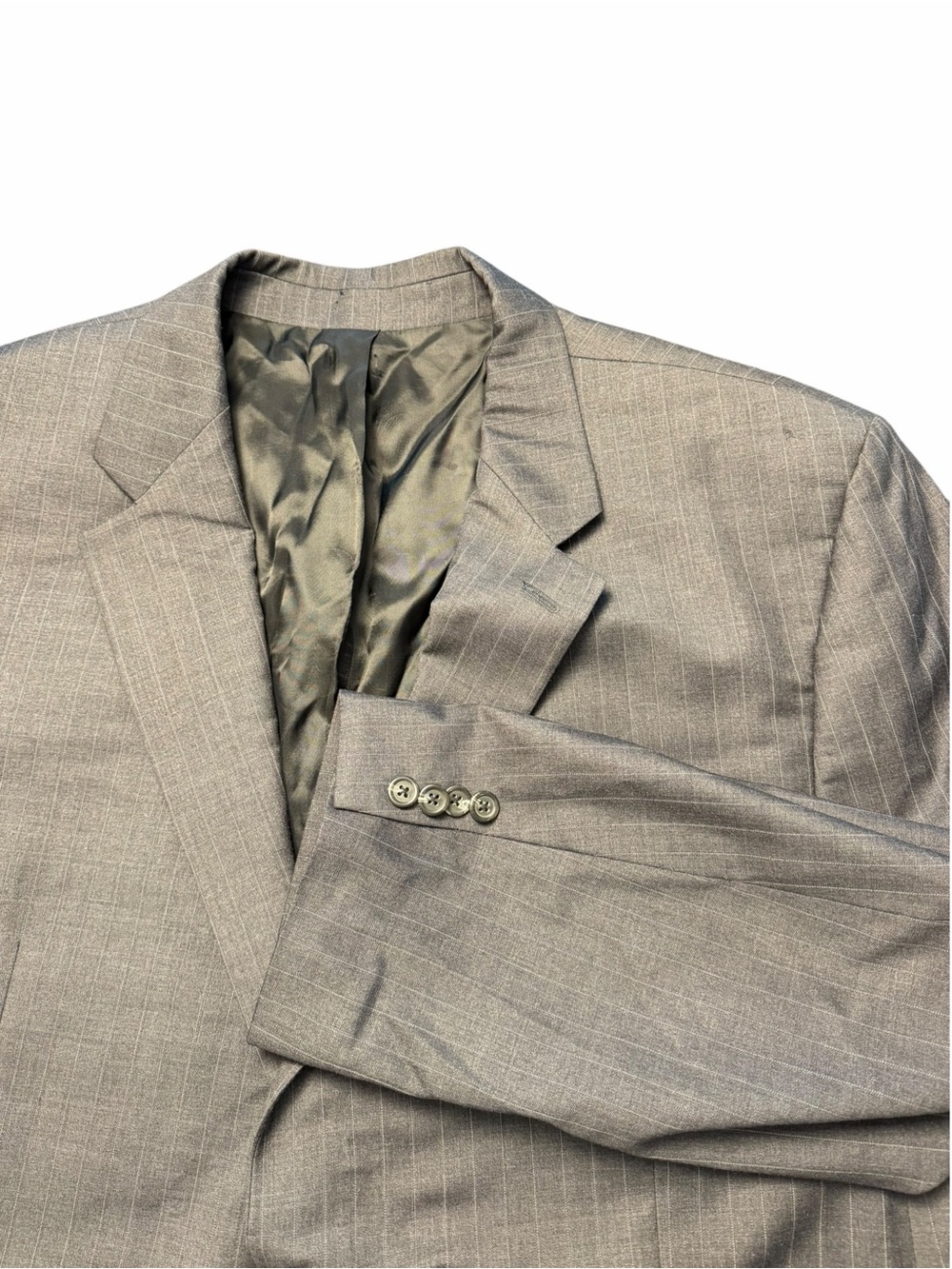 Lauren Ralph Lauren Charcoal Gray Pinstripe Sport Coat Wool Classic Fit 50R VTG